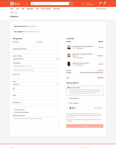 Besa - Elementor Marketplace WooCommerce Theme