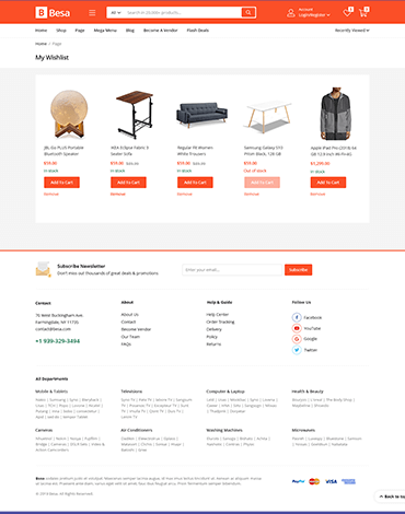 Besa - Elementor Marketplace WooCommerce Theme