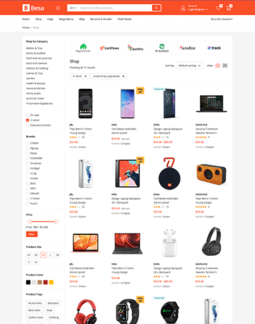 Besa - Elementor Marketplace WooCommerce Theme