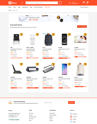 Besa - Elementor Marketplace WooCommerce Theme