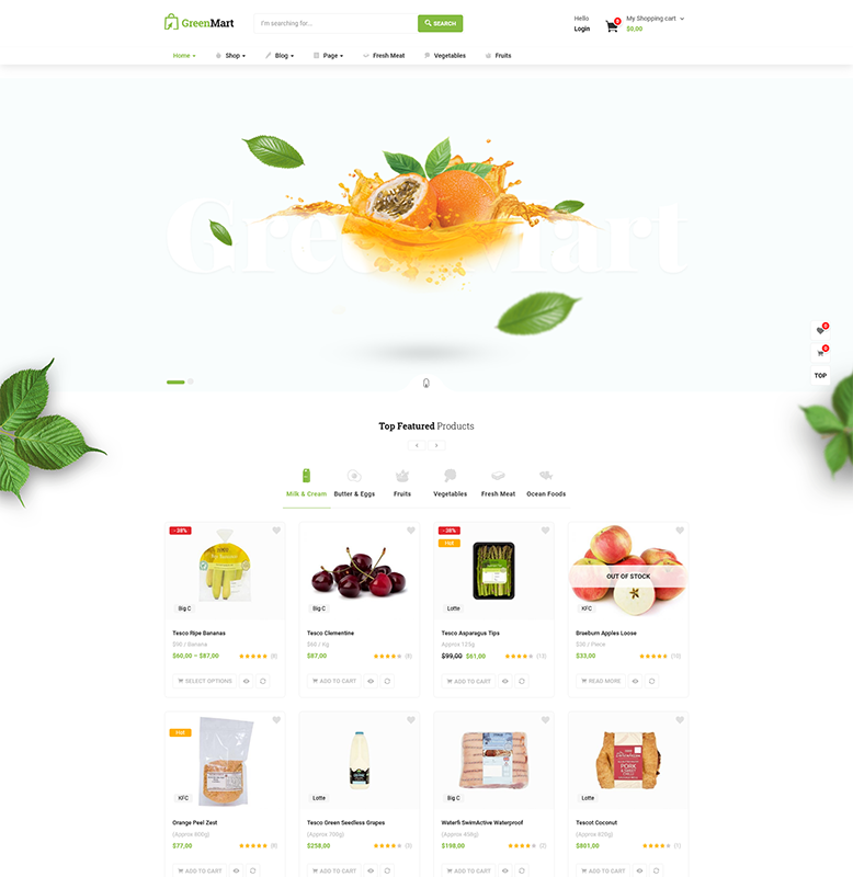 GreenMart – Organic & Food WooCommerce WordPress Theme