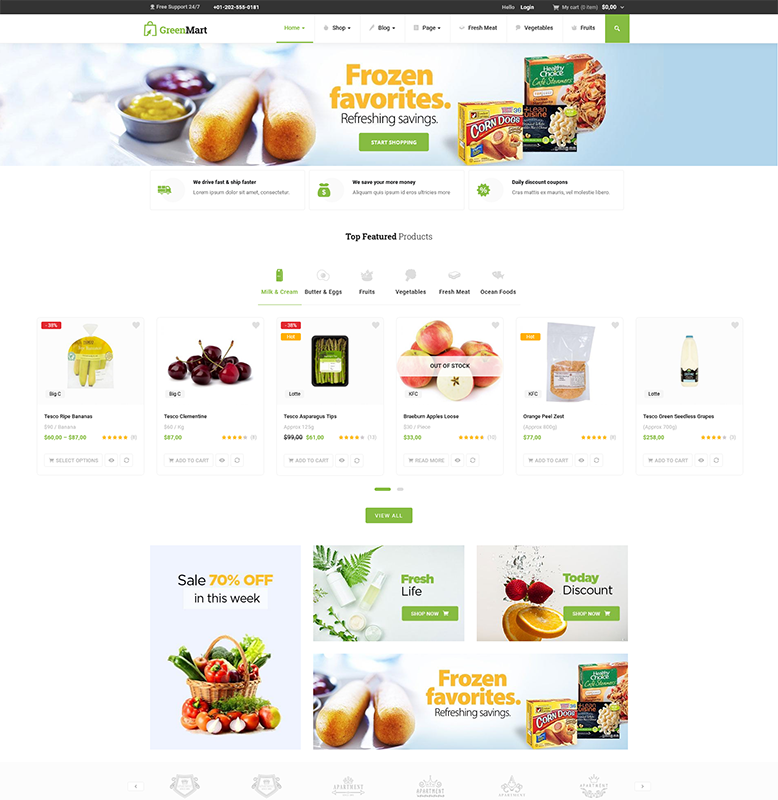 GreenMart – Organic & Food WooCommerce WordPress Theme