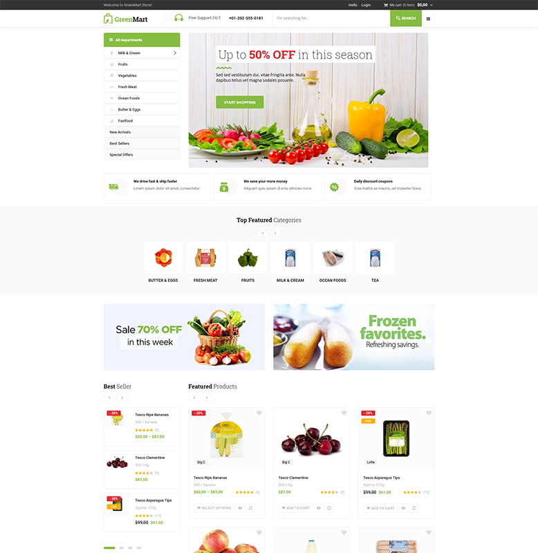 GreenMart – Organic & Food WooCommerce WordPress Theme