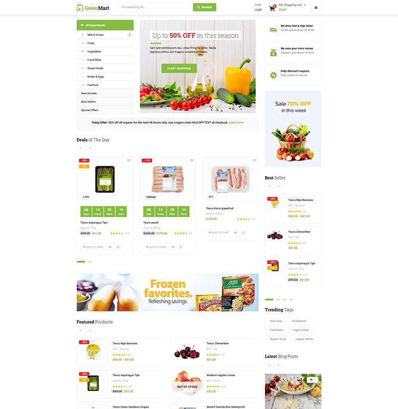 GreenMart – Organic & Food WooCommerce WordPress Theme