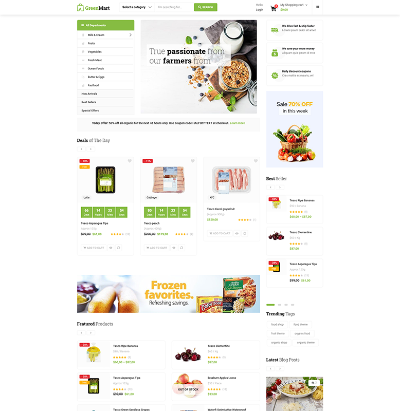 GreenMart – Organic & Food WooCommerce WordPress Theme