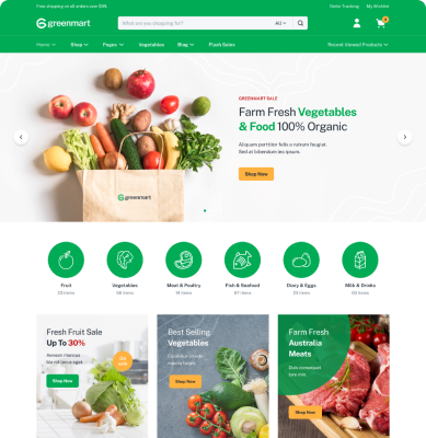 GreenMart – Organic & Food WooCommerce WordPress Theme