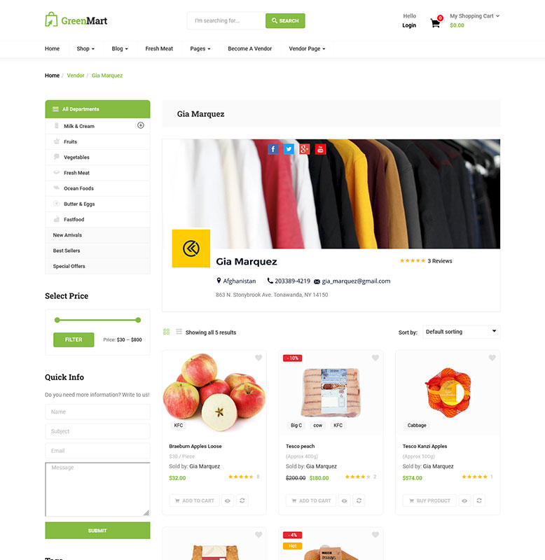 GreenMart – Organic & Food WooCommerce WordPress Theme