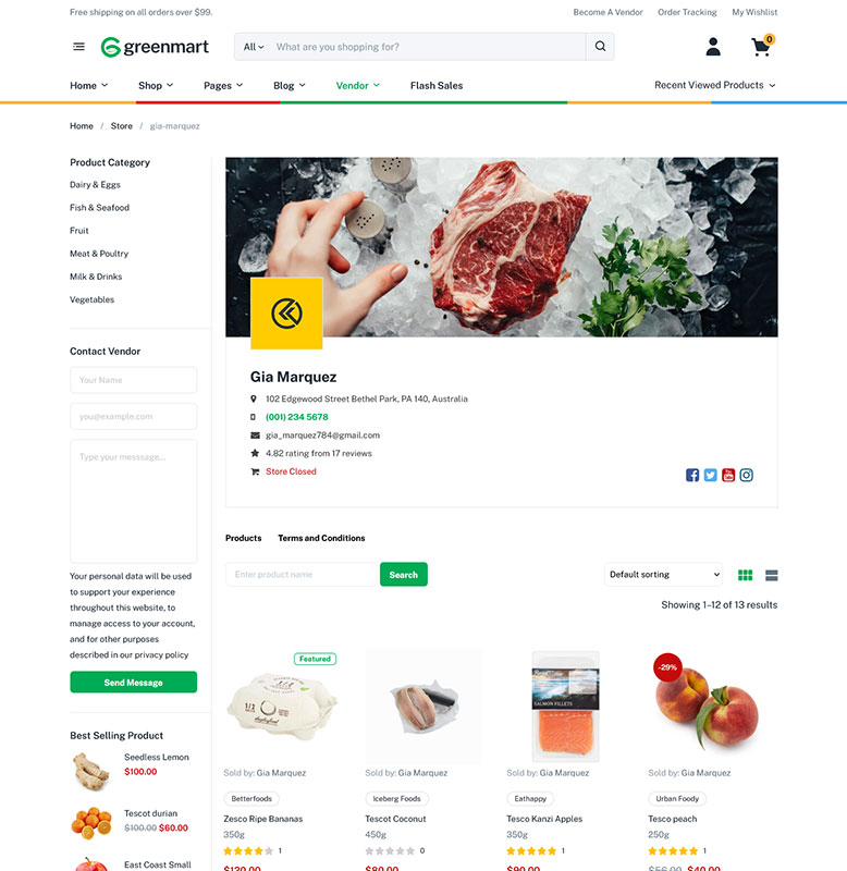 GreenMart – Organic & Food WooCommerce WordPress Theme