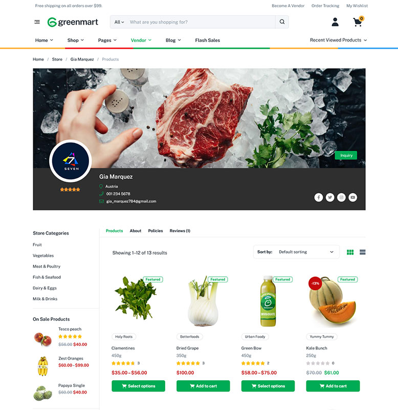 GreenMart – Organic & Food WooCommerce WordPress Theme