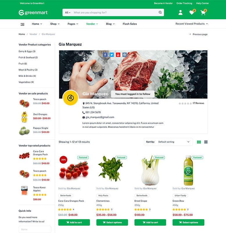 GreenMart – Organic & Food WooCommerce WordPress Theme