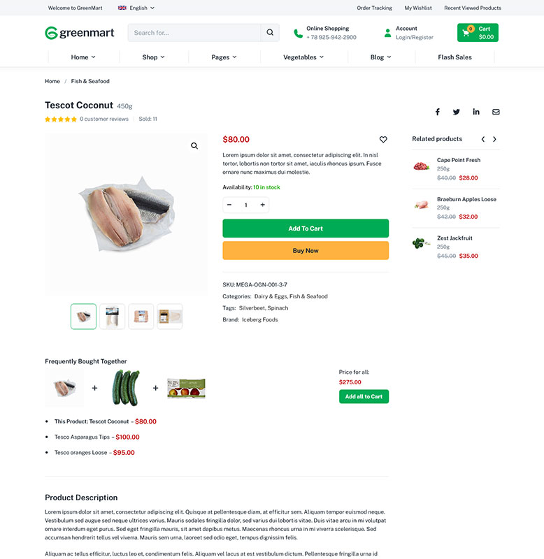 GreenMart – Organic & Food WooCommerce WordPress Theme