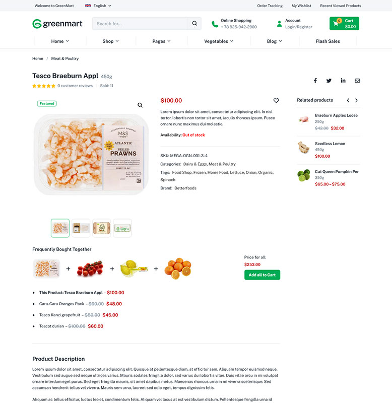 GreenMart – Organic & Food WooCommerce WordPress Theme