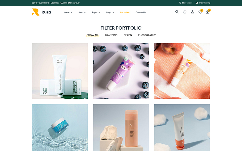 Ruza - Beauty Cosmetics Shop WordPress Theme