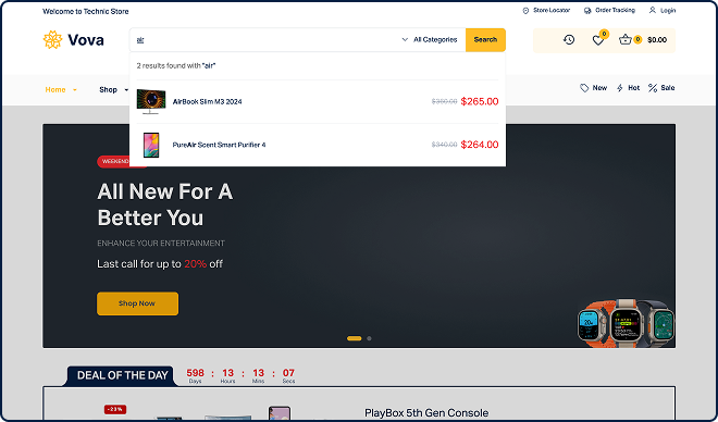 Vova - Electronics Store WooCommerce Theme