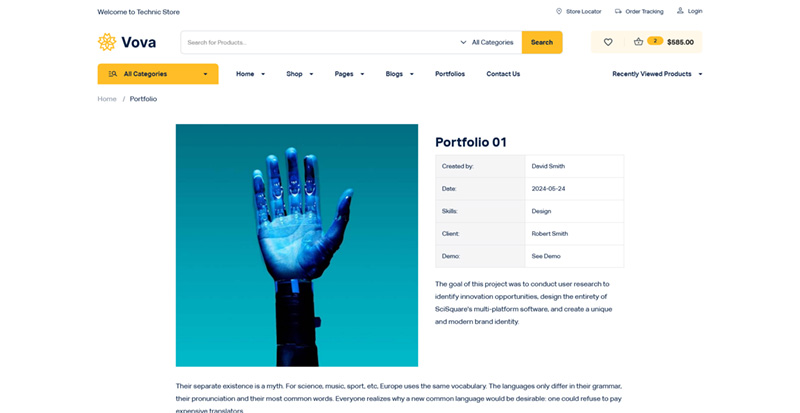 Vova - Electronics Store WooCommerce Theme